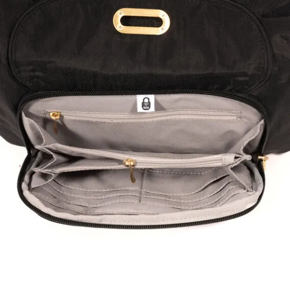 Coastal Flip Lock Half Moon Bag
